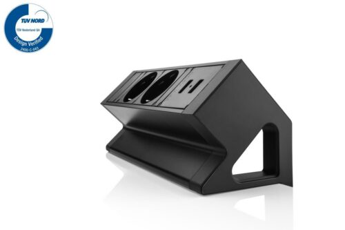Opbouw bureau stroompunt 2x randaard + 2x usb A stroom