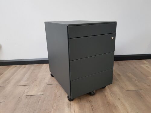 Metalen ladeblok + pennenlade (Antraciet)