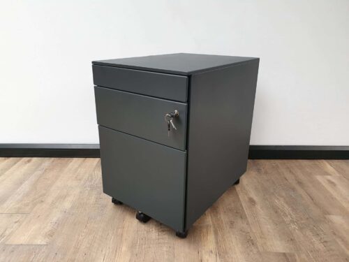 Metalen ladeblok dossierlade + pennenlade  (Antraciet)