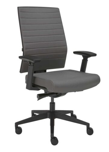 Bureaustoel luxe grijze stof