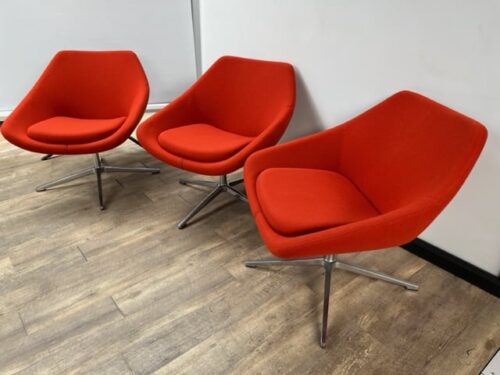 Allermuir fauteuil A640 (rood/oranje)