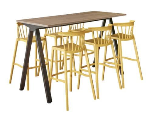 Vergadertafel V-poot hoog