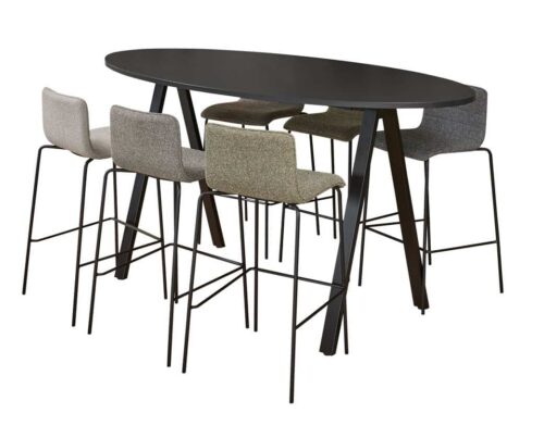 Hogetafel 220x110 ellips v-poot
