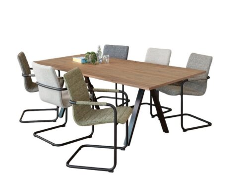 Vergadertafel Rechthoekig 200x100 cm v-poot