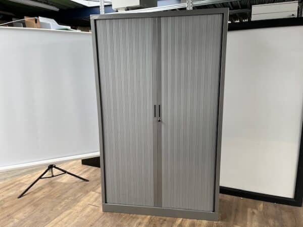 Metalen roldeurkast kleur aluminium 198x120