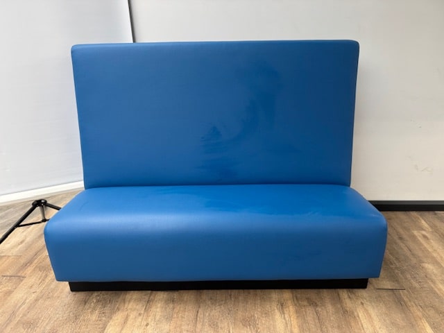 Davant treinbank blauw kunstleder