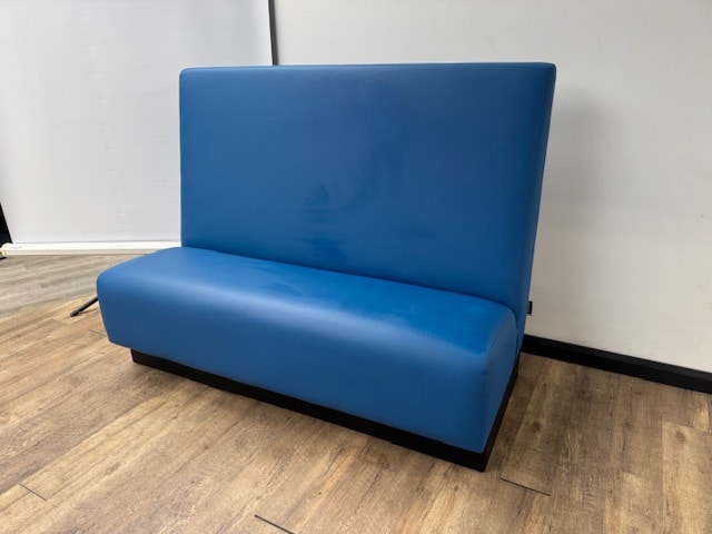 Davant treinbank blauw kunstleder