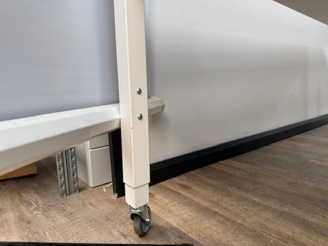 Verrijdbare vergadertafel wit 200 x 100