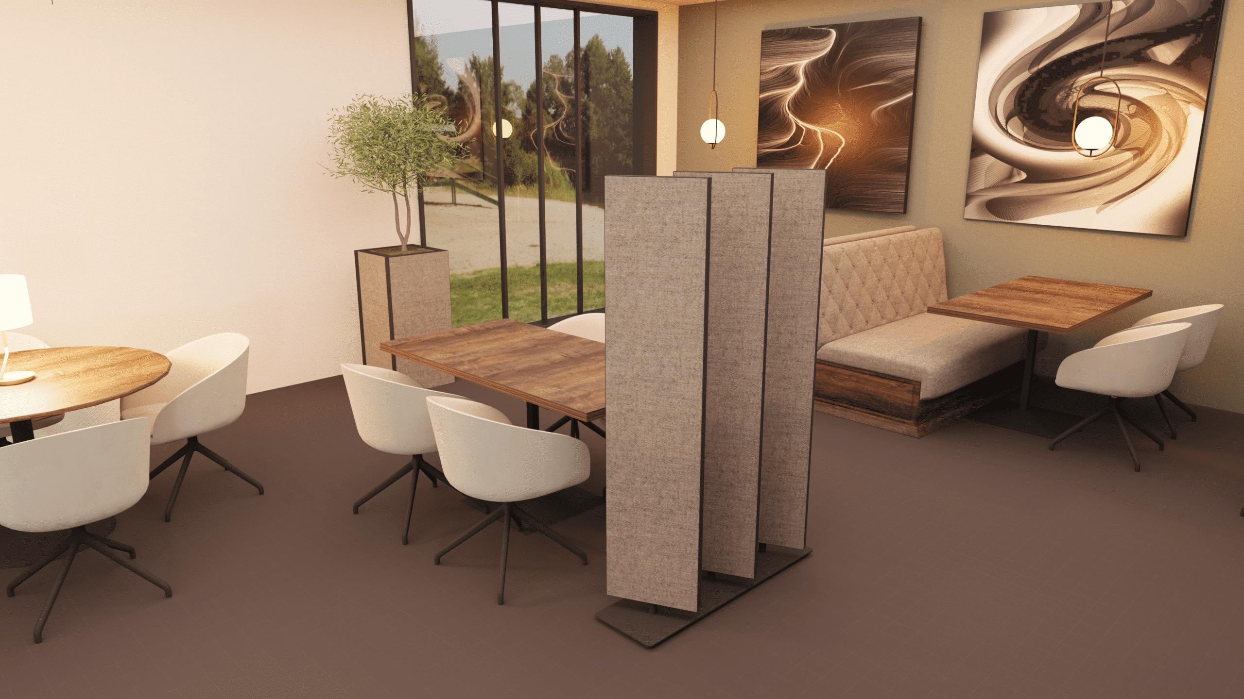 Akoestische roomdivider lamellen