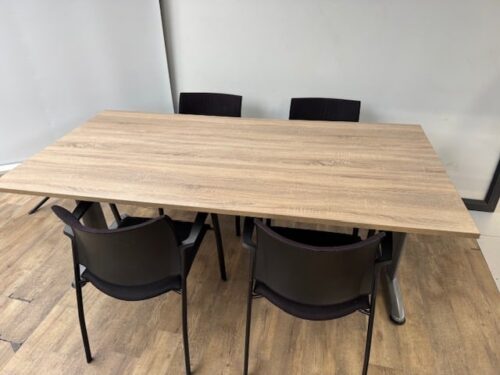 Vergadertafel Wrok 200 x 100 aluminium