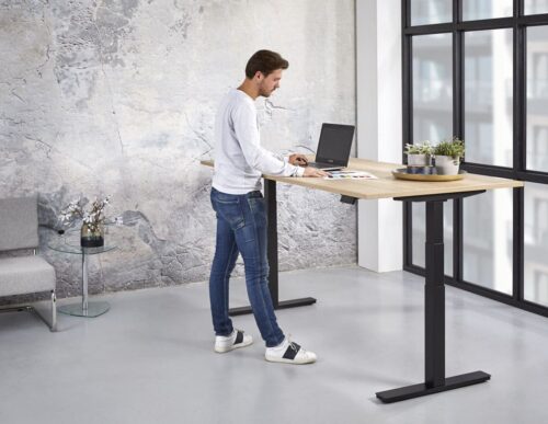 Outlet zit sta bureau professional elektrisch verstelbaar antraciet