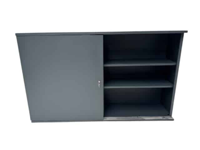 Antracieten schuifdeurkast 100 x 166 x 40 voorraad voordeel