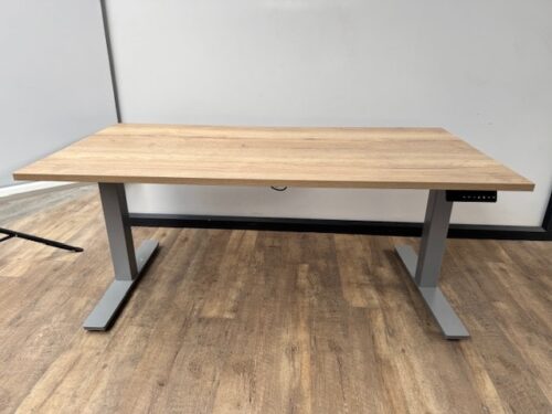 Zit-sta bureau aluminium + memory functies
