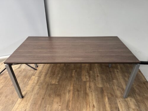 Q-line vergadertafel 180 x 90 antraciet eiken