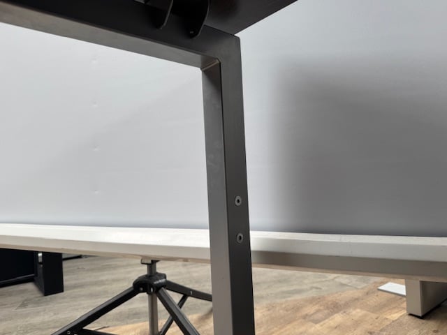 Q-line vergadertafel 220 x 100 antraciet eiken