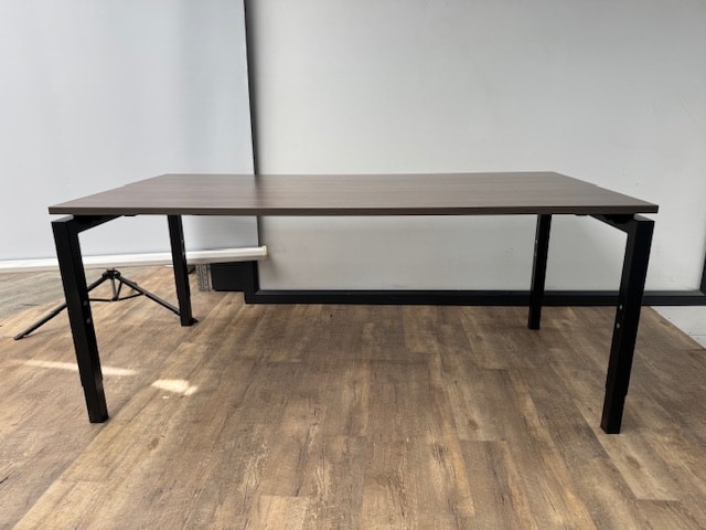 Vergadertafel Q-line 180 x 90 antraciet eiken