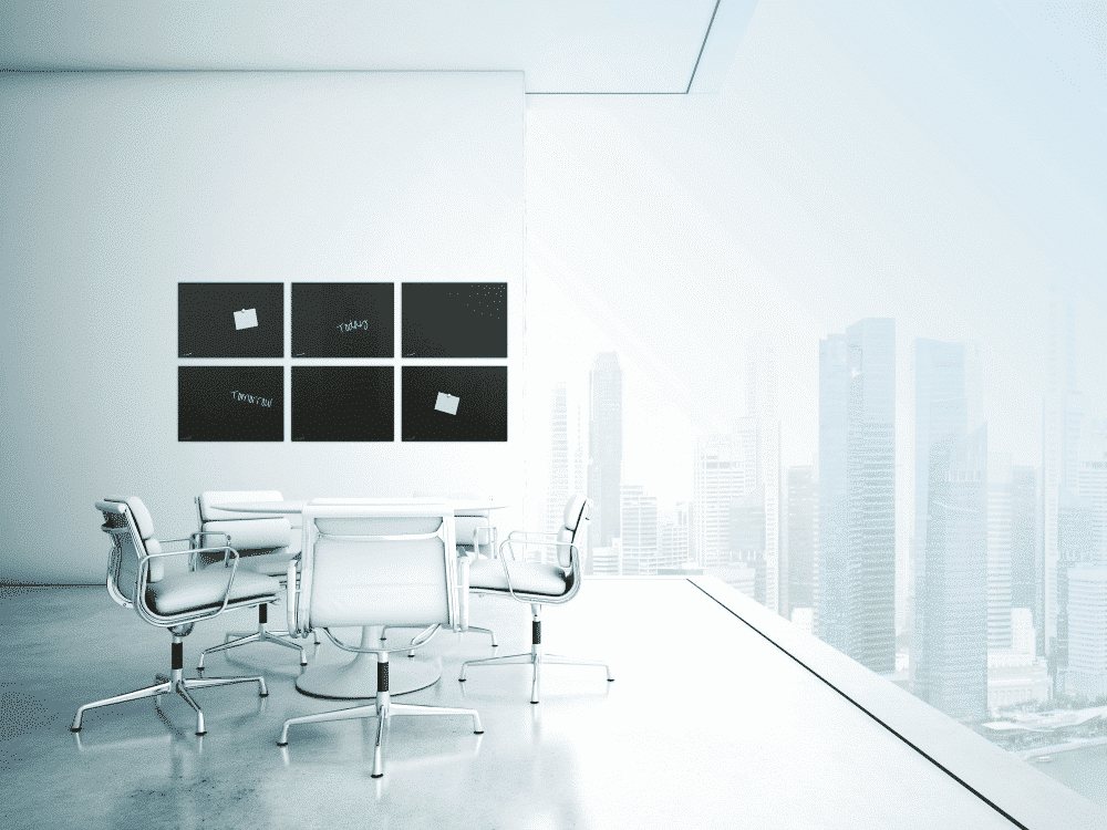 Whiteboard glas - zwart - 90x120