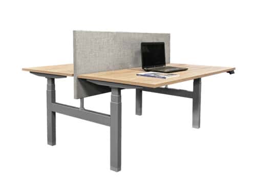 Refurbished zit-sta duo bureau elektrisch(aluminium)