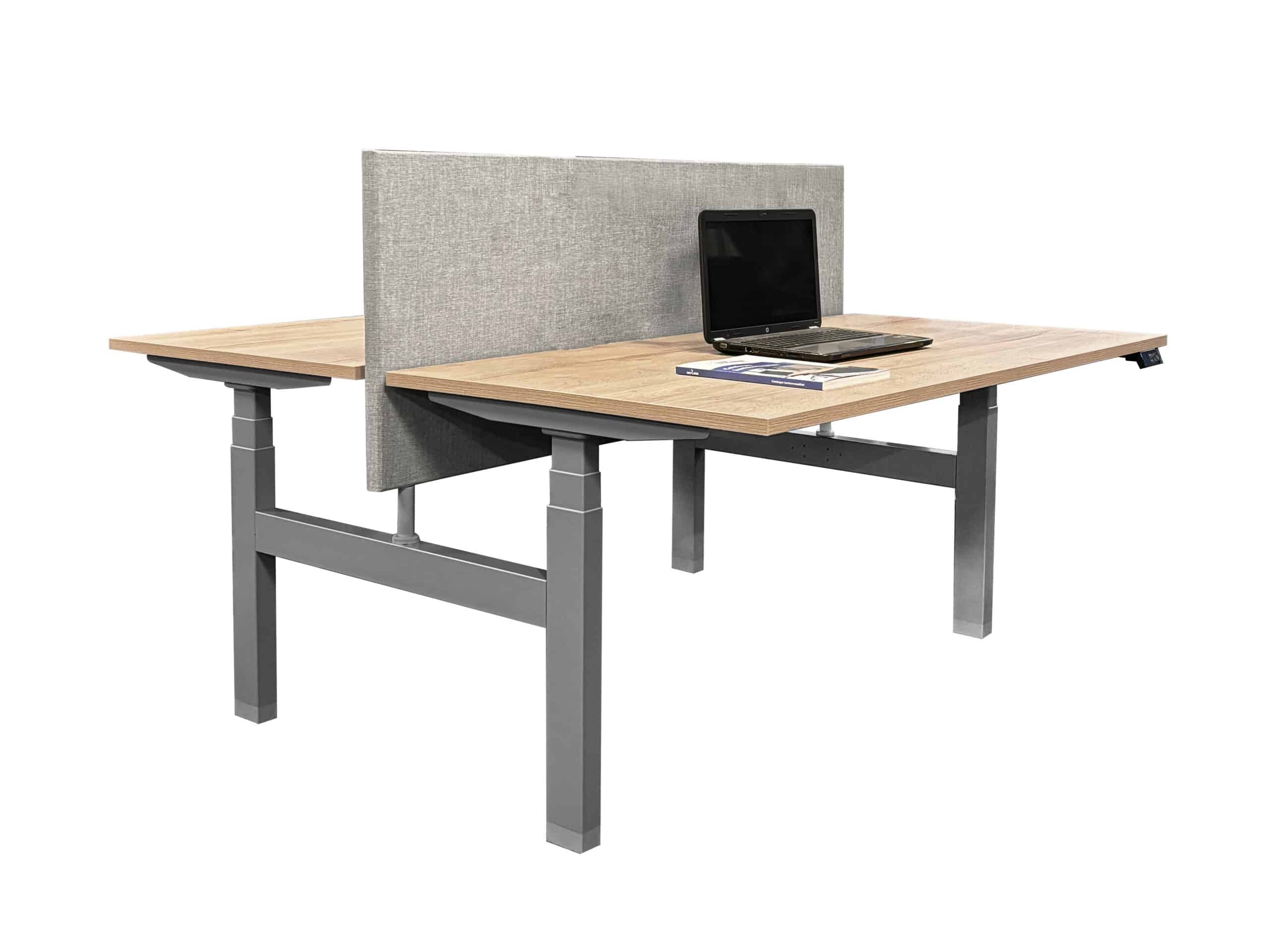 Refurbished zit-sta duo bureau elektrisch(aluminium)