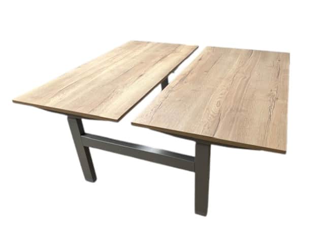 zit-sta bureau duo elektrisch(aluminium)