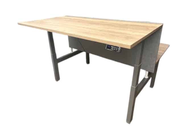 zit-sta bureau duo elektrisch(aluminium)