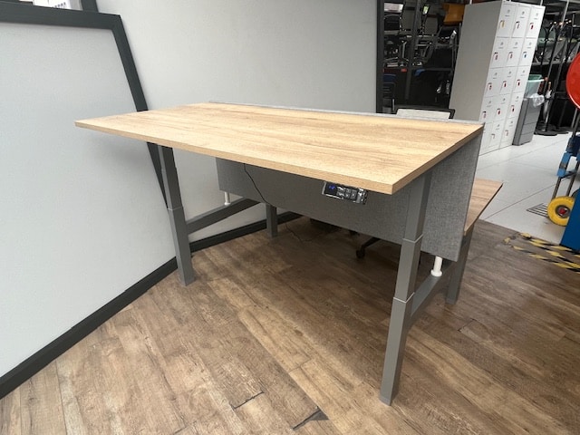 Elektrisch duo zit-sta bureau (aluminium)