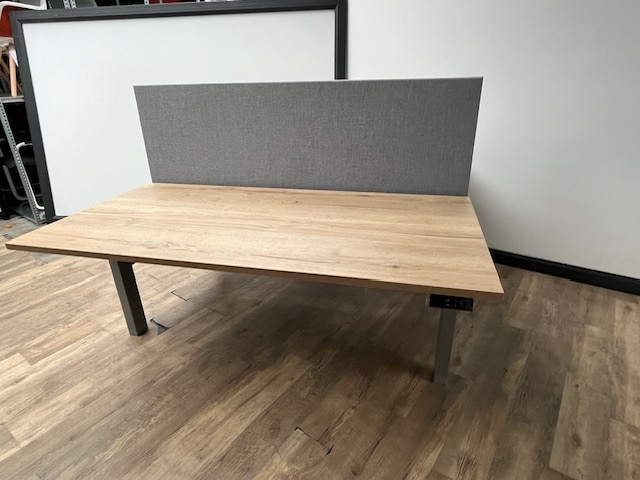 Elektrisch duo zit-sta bureau (aluminium)