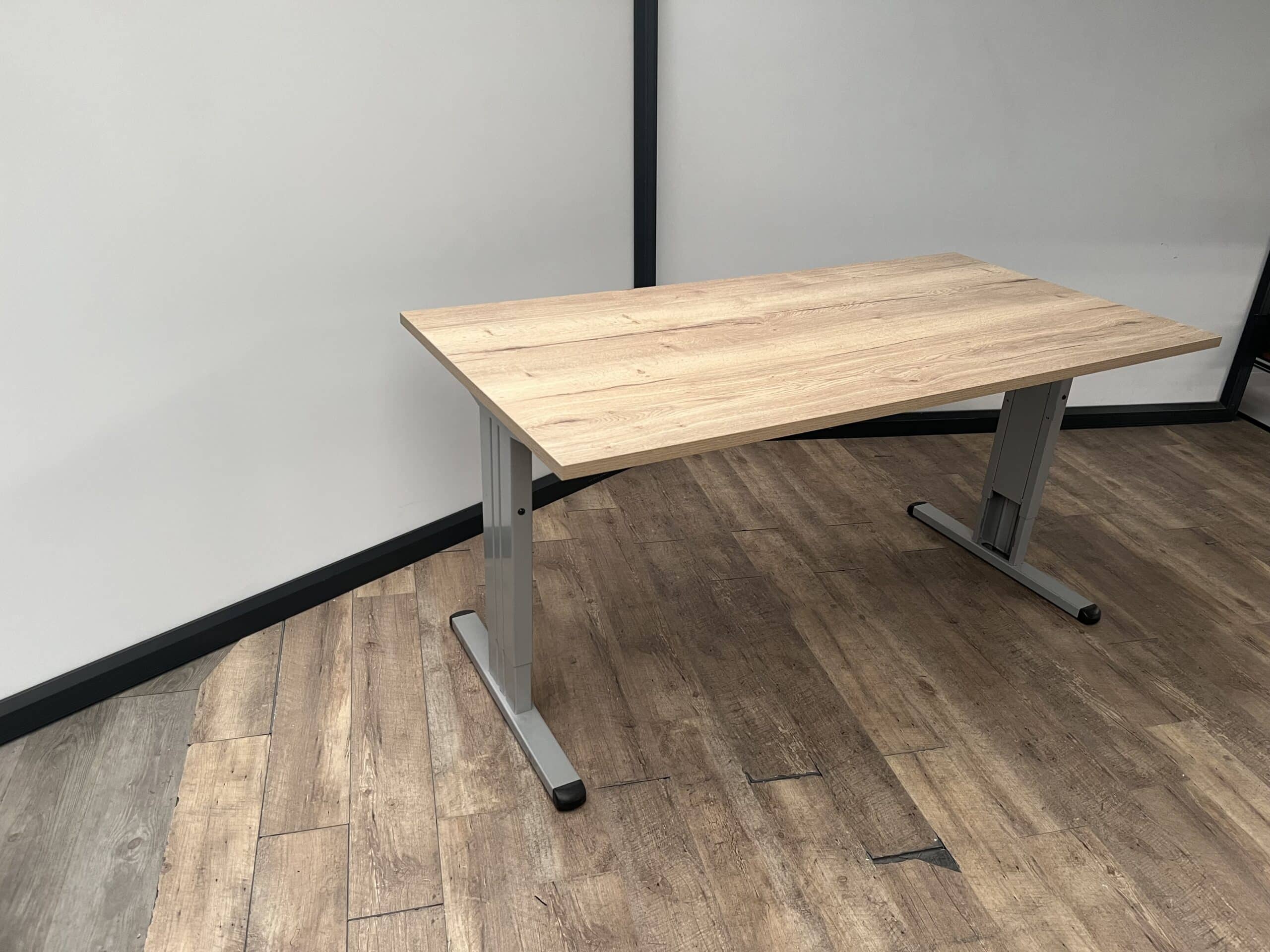 Bureau T-poot Aluminium + Nieuw blad