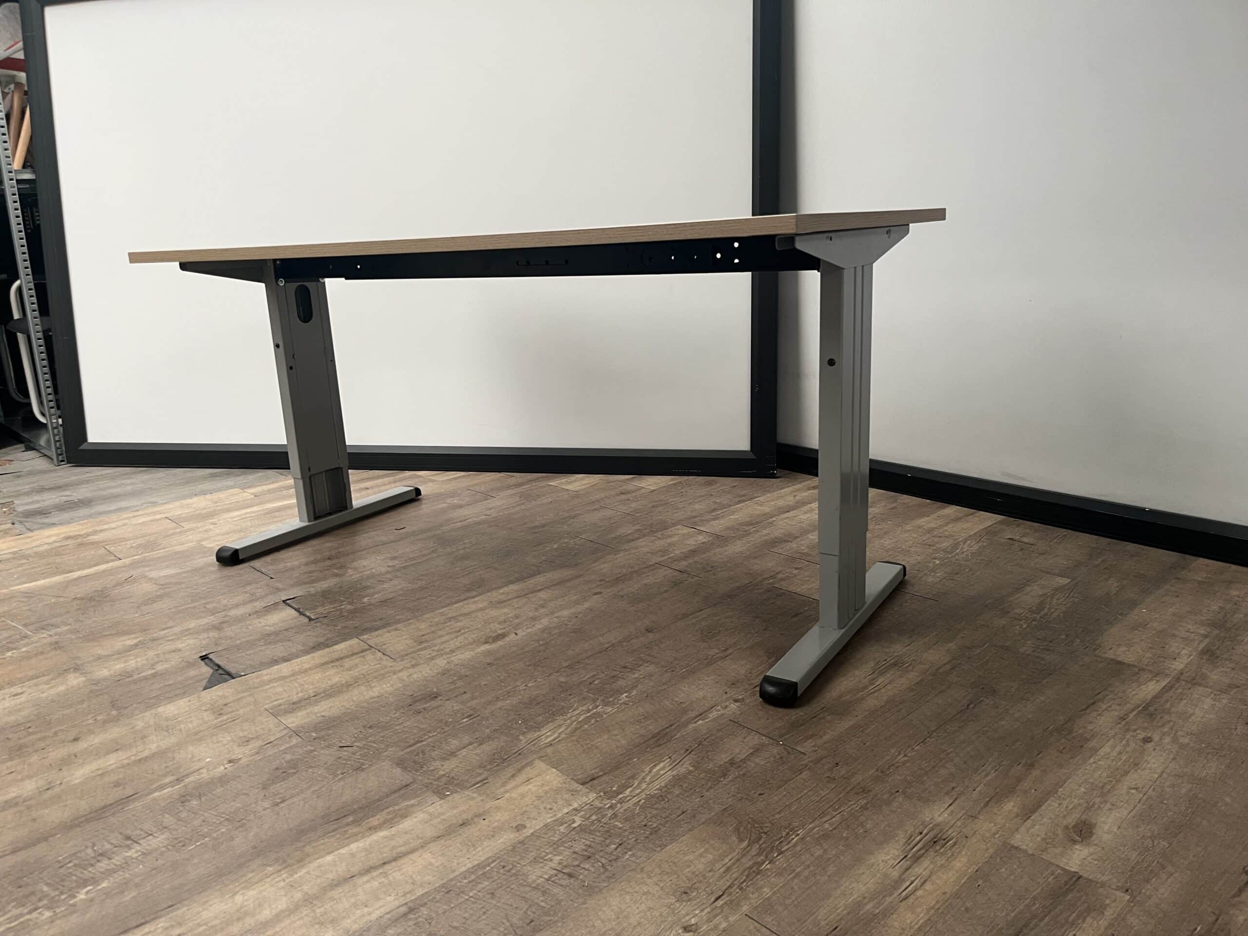 Bureau T-poot Aluminium + Nieuw blad