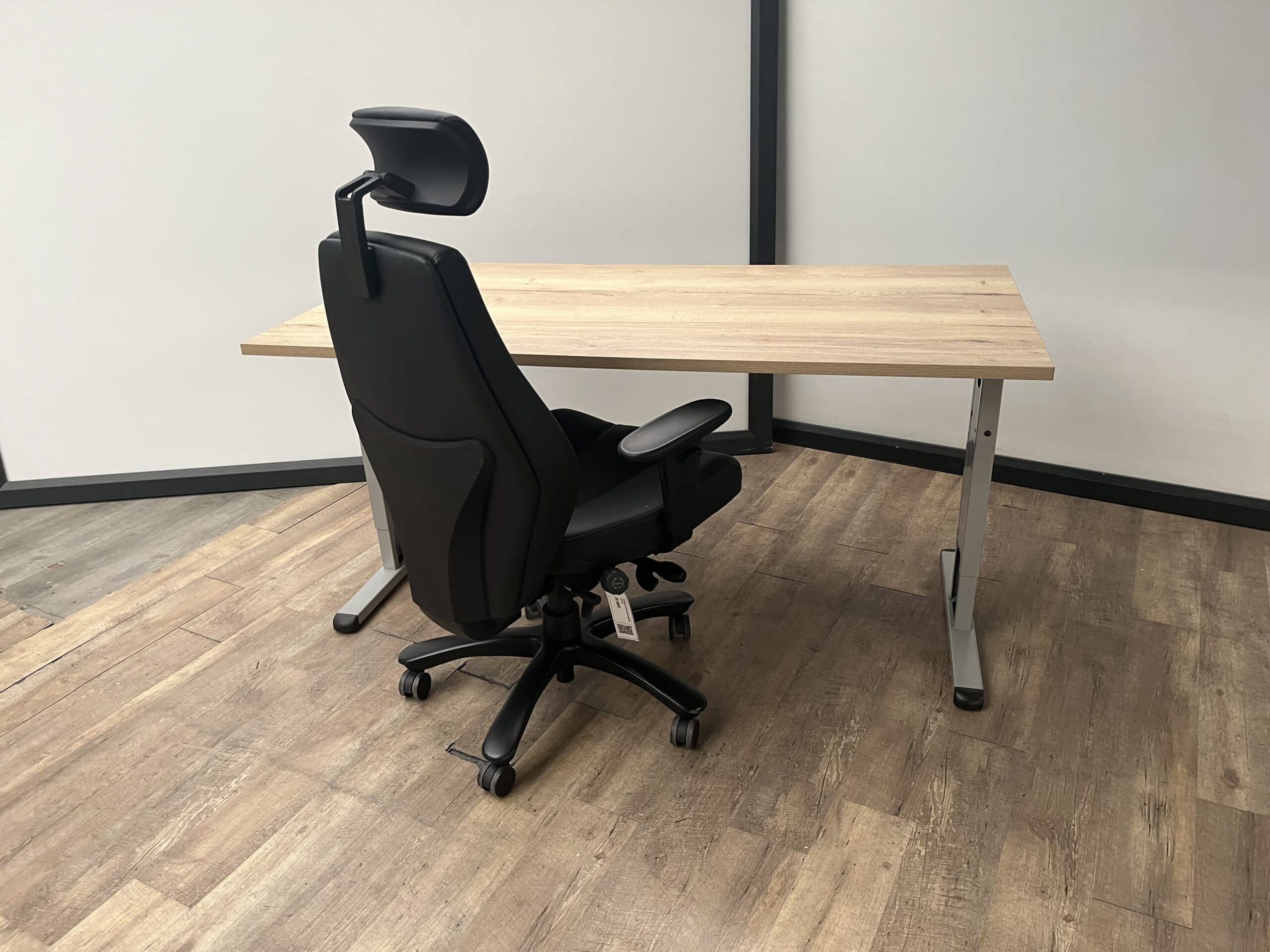 Bureau T-poot Aluminium + Nieuw blad