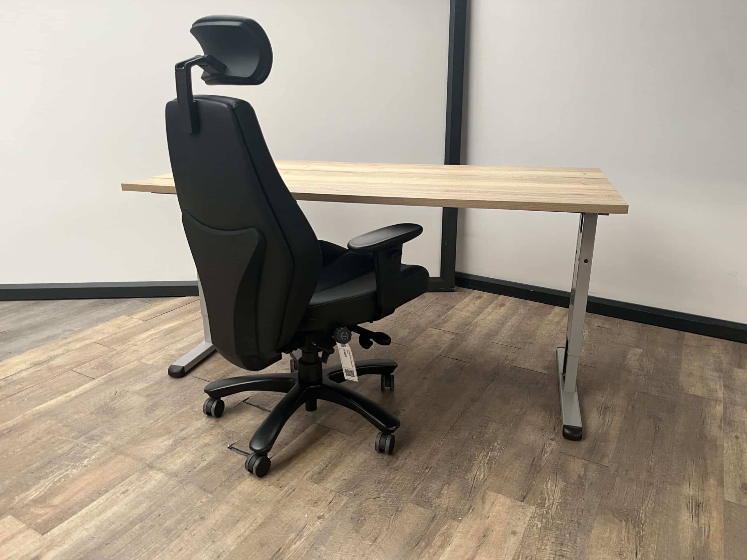 Bureau T-poot Aluminium + Nieuw blad