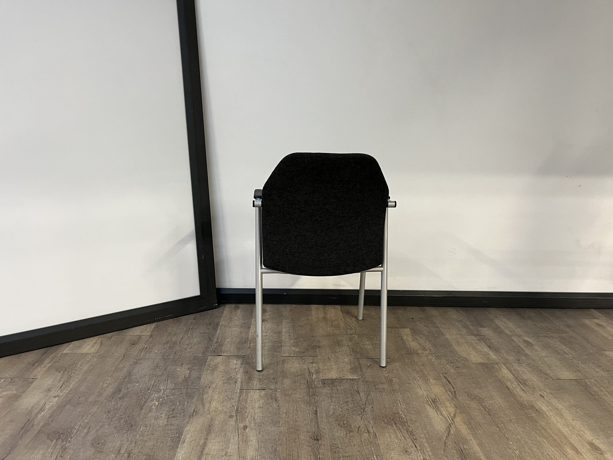 Vergader/kantinestoel Aluminium-antraciet