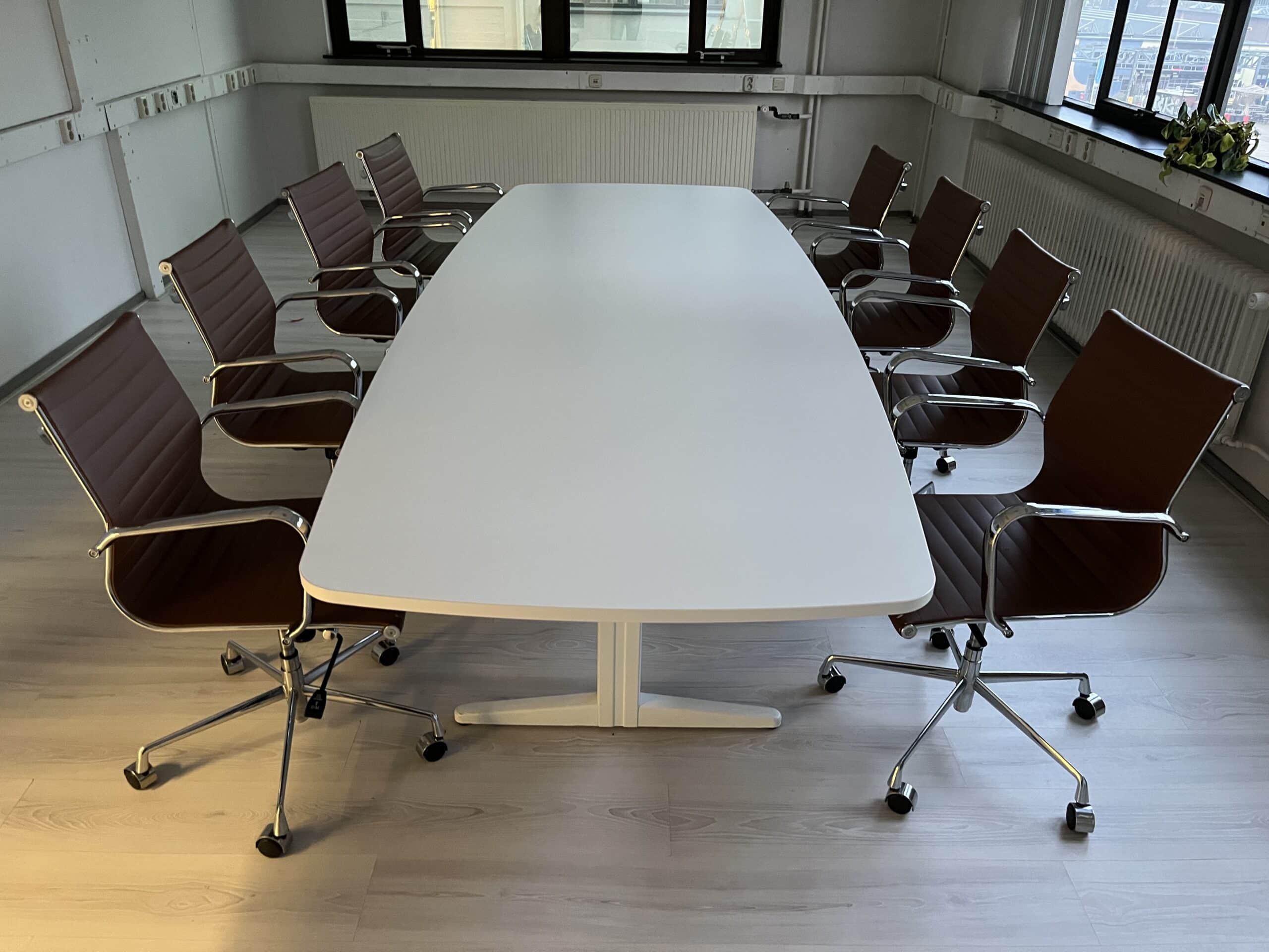 Grote vergadertafel wit – 320×120 cm