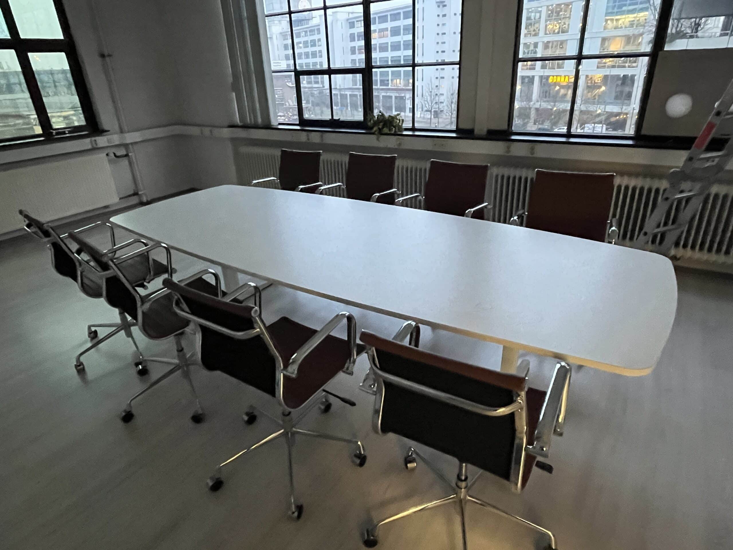 Grote vergadertafel wit – 320×120 cm