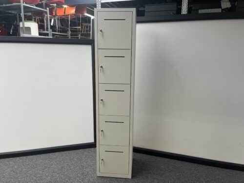 Lockerkast – 5 deurs (Licht grijs)