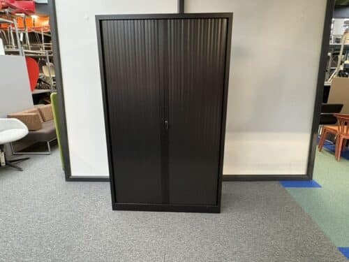 zwarte roldeurkast 198x43x120